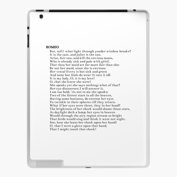 Love Letter Shakespeare Romeo & Juliet Pattern iPad Case & Skin for Sale  by GrandeDuc