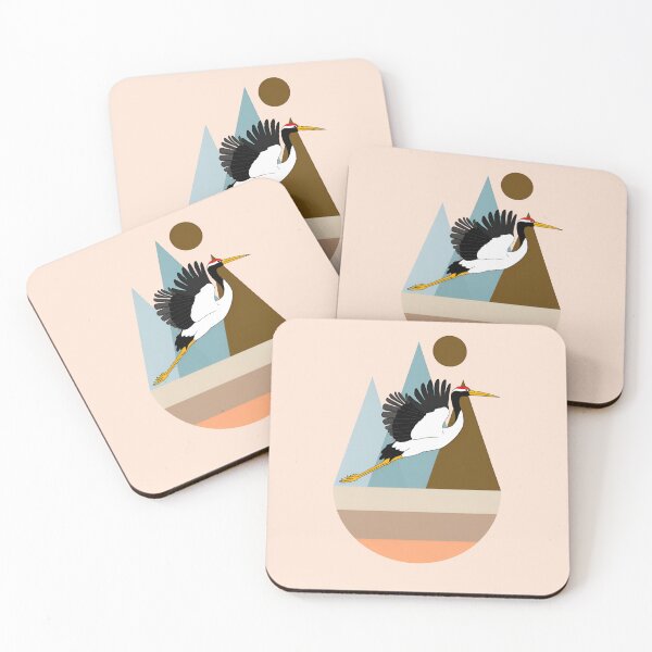 Item preview, Minimalist Crane Flight in Soft Tones designed and sold by SevenRevolution.