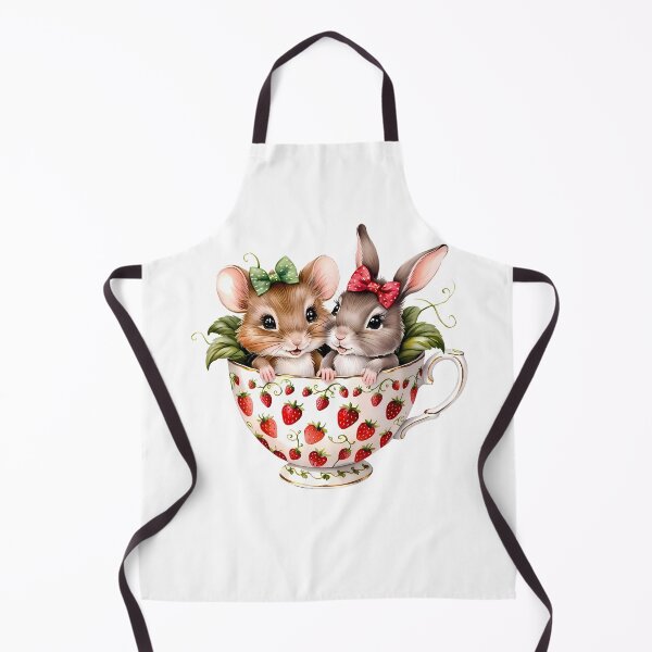 Item preview, Mouse and Bunny in a Strawberry Teacup designed and sold by wongacreations.