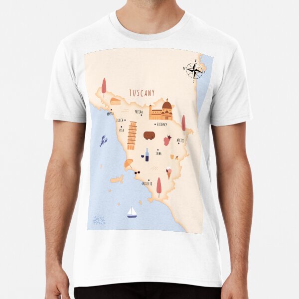 Item preview, Illustrated map of Tuscany designed and sold by ymkesinfogr.