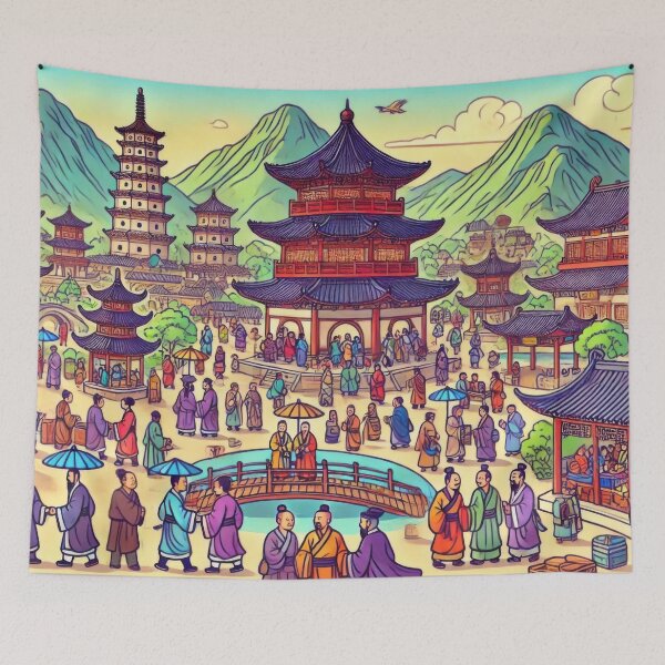 Item preview, Serenity of the Shaolin Temple designed and sold by BobArtGallery.