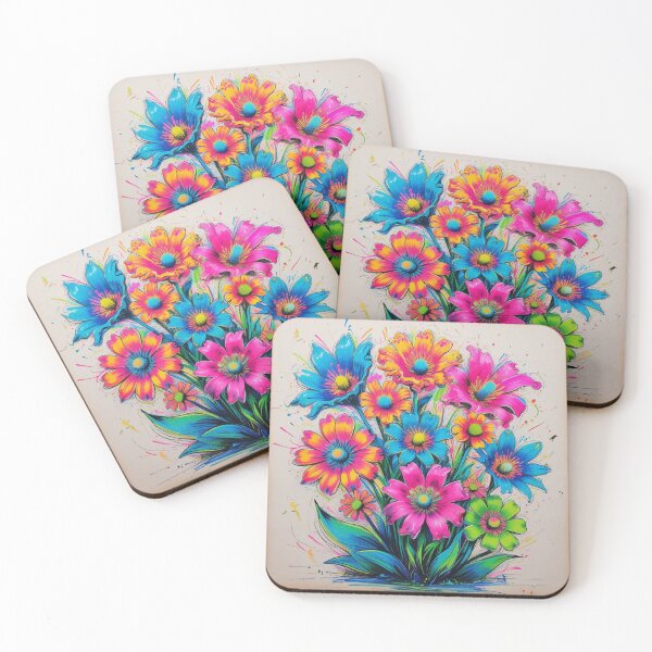 Item preview, Expressive Floral Sketch: Vibrant and Playful Ink & Paint Bouquet designed and sold by Moss and Moon Studio.