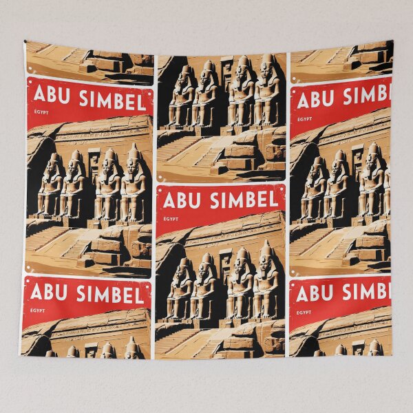Item preview, Abu Simbel Egypt Vintage Travel Tourism designed and sold by TravelersGems.