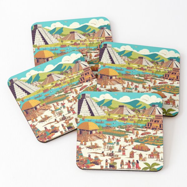 Item preview, Central Temples of Tenochtitlan designed and sold by BobArtGallery.