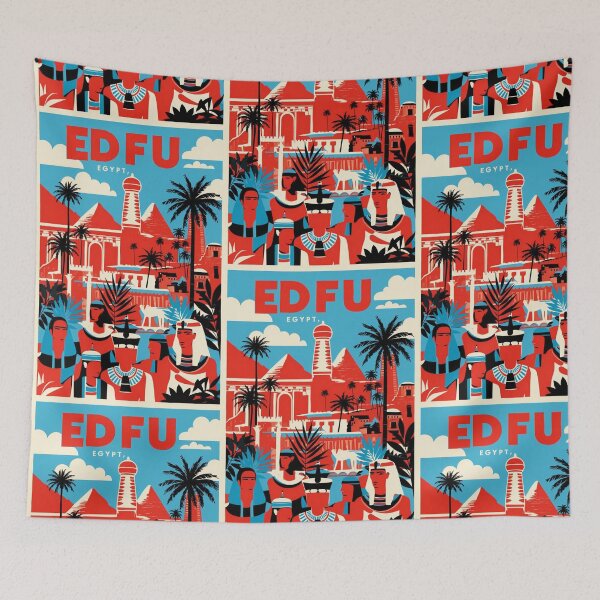 Item preview, Edfu Egypt Vintage Travel Tourism designed and sold by TravelersGems.
