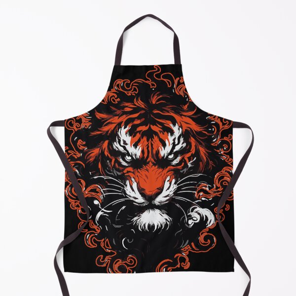 Item preview, Tiger Oni Yokai Ink Tattoo Retro Vintage designed and sold by TomFrontierArt.