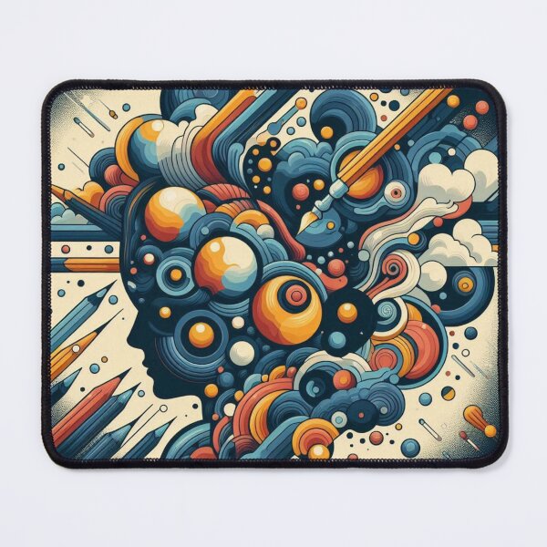 Item preview, Creative explosion of colors and shapes encapsulating the essence of imagination and artistic expression in a vibrant design designed and sold by SergH00.