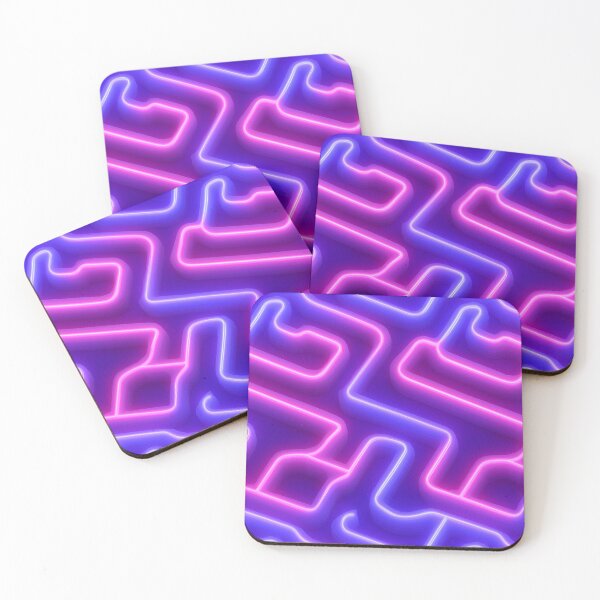 Item preview, Electric Neon Maze Glowing Pattern designed and sold by patternicco.