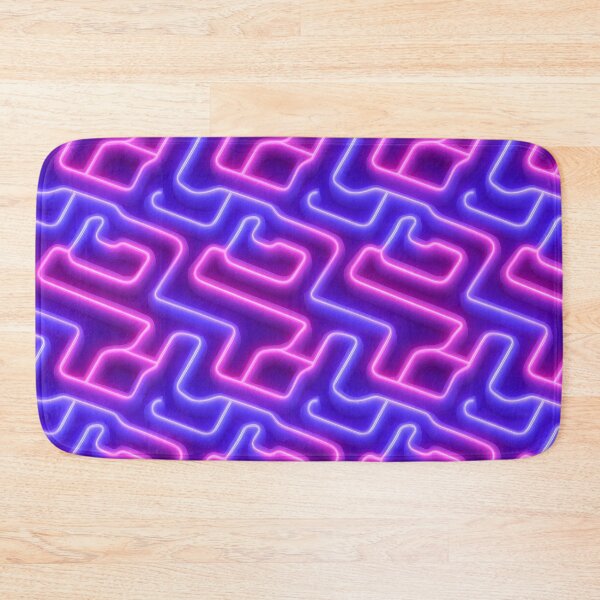 Item preview, Electric Neon Maze Glowing Pattern designed and sold by patternicco.