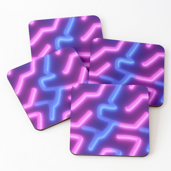 Item preview, Abstract Neon Circuit Maze Design designed and sold by patternicco.