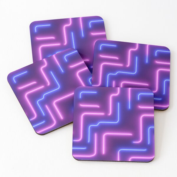 Item preview, Glowing Neon Electric Lines on Black designed and sold by patternicco.