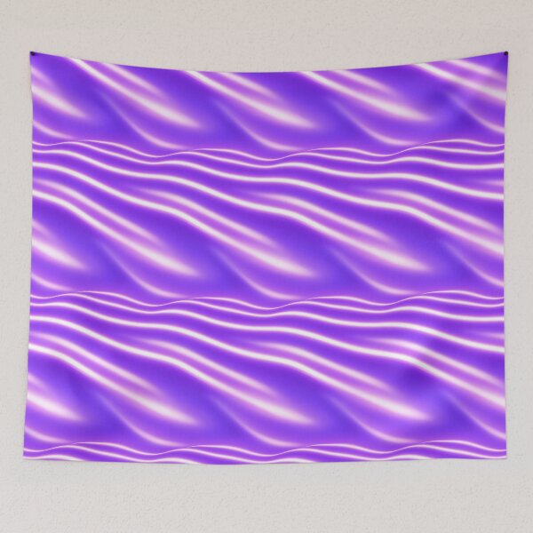 Item preview, Abstract Neon Waves on Violet Background designed and sold by patternicco.