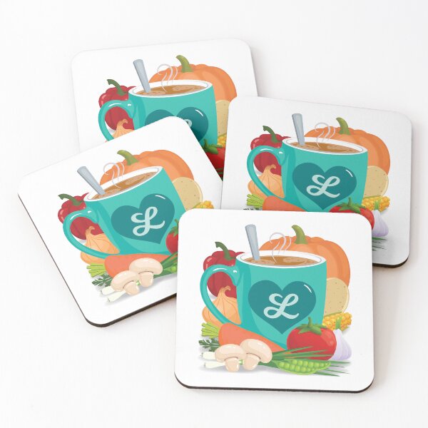 Item preview, Alphabet Soup L - AQUA designed and sold by StellarFX.