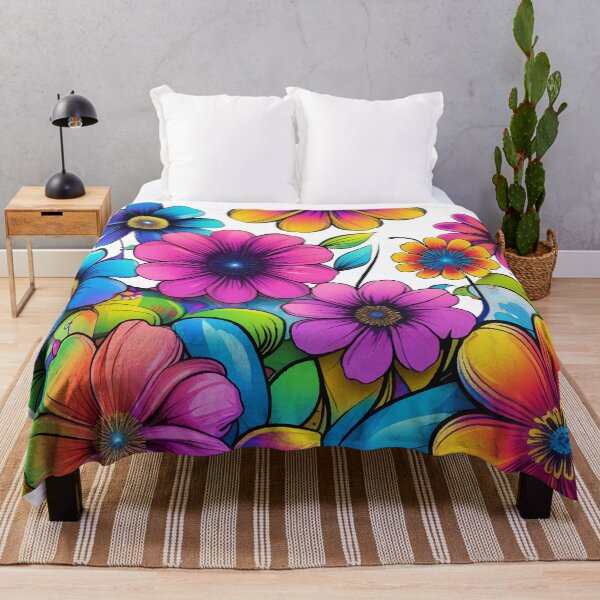 Item preview, Pop Art Floral Explosion: Bright and Bold Colorful Flowers designed and sold by Moss and Moon Studio.