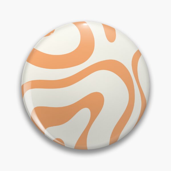 Item preview, Modern Retro Liquid Swirl Abstract Pattern Vertical in Muted Orange Cream designed and sold by kierkegaard.