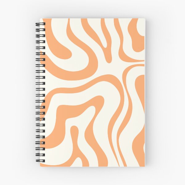 Item preview, Modern Retro Liquid Swirl Abstract Pattern Vertical in Muted Orange Cream designed and sold by kierkegaard.