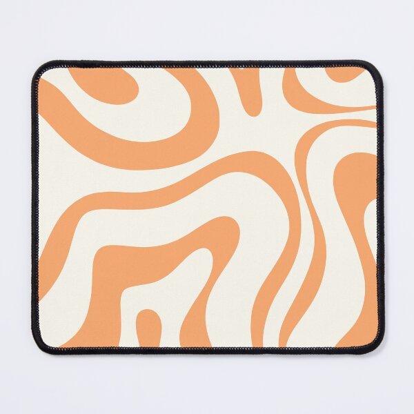 Item preview, Modern Retro Liquid Swirl Abstract Pattern Vertical in Muted Orange Cream designed and sold by kierkegaard.