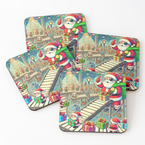 Item preview, Bustling Christmas Gift Factory designed and sold by BobArtGallery.