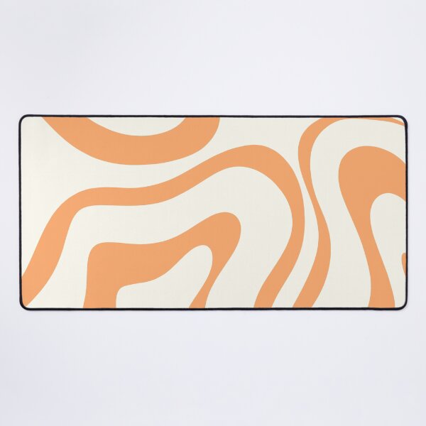 Item preview, Modern Retro Liquid Swirl Abstract Pattern Vertical in Muted Orange Cream designed and sold by kierkegaard.