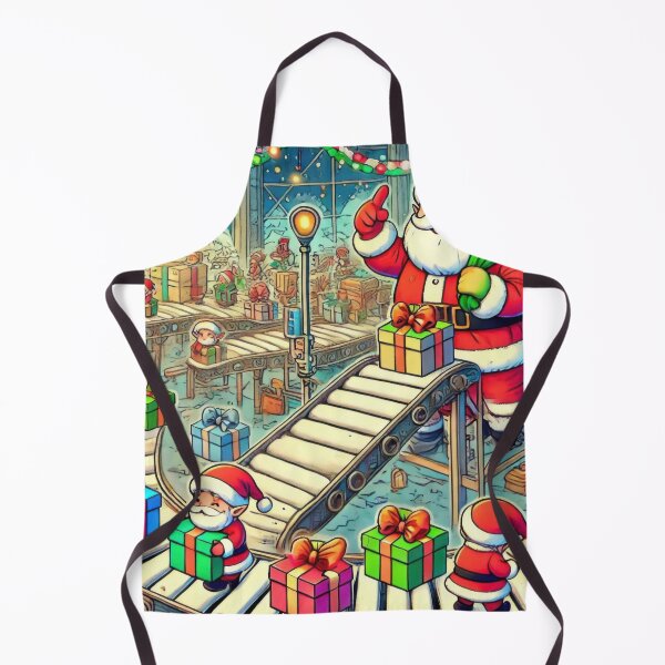 Item preview, Bustling Christmas Gift Factory designed and sold by BobArtGallery.