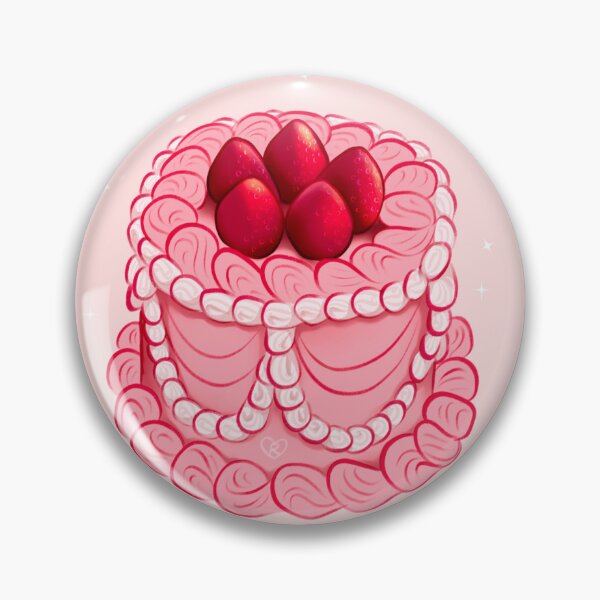 Item preview, Cake, pink cake, dessert, girly, girly stickers, strawberry, baker, bakery, pastry chef designed and sold by RosieArtGallery.