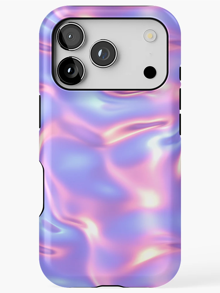 Thumbnail 1 of 4, iPhone Case, Abstract Neon Ripple Gradient Pattern designed and sold by patternicco.