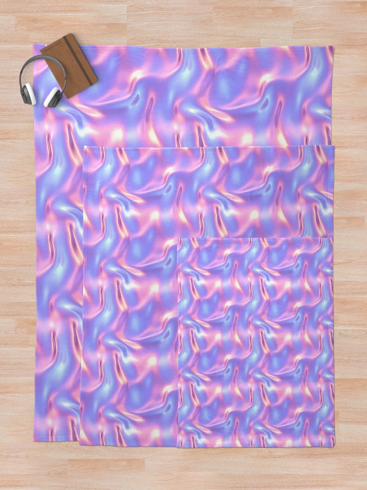 Thumbnail 5 of 6, Throw Blanket, Abstract Neon Ripple Gradient Pattern designed and sold by patternicco.