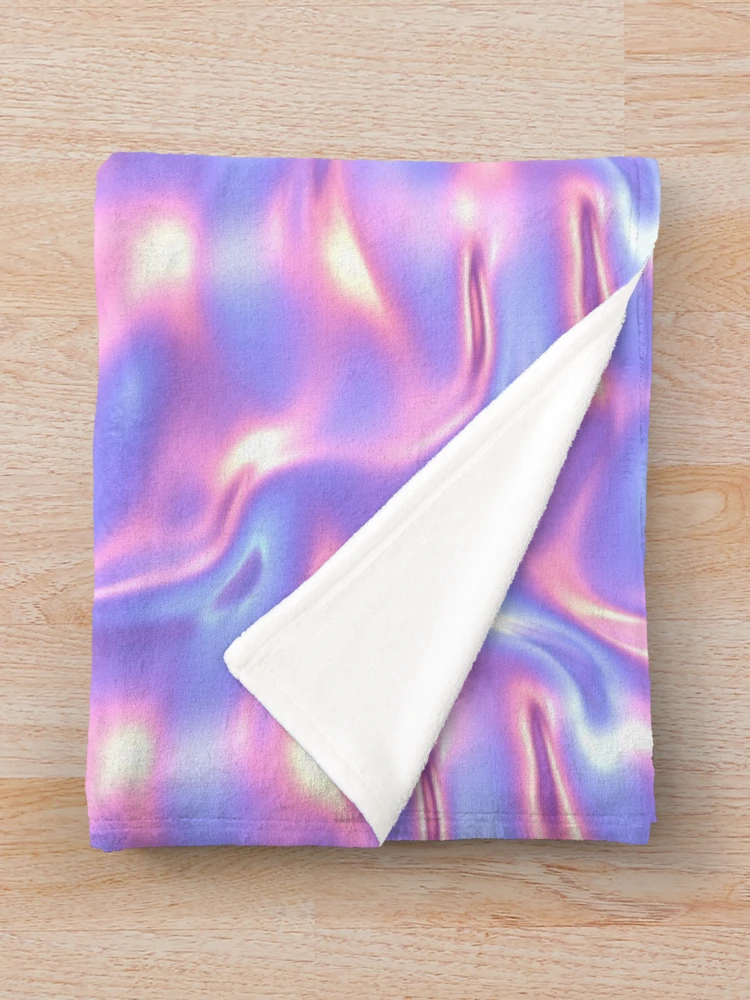 Thumbnail 3 of 6, Throw Blanket, Abstract Neon Ripple Gradient Pattern designed and sold by patternicco.