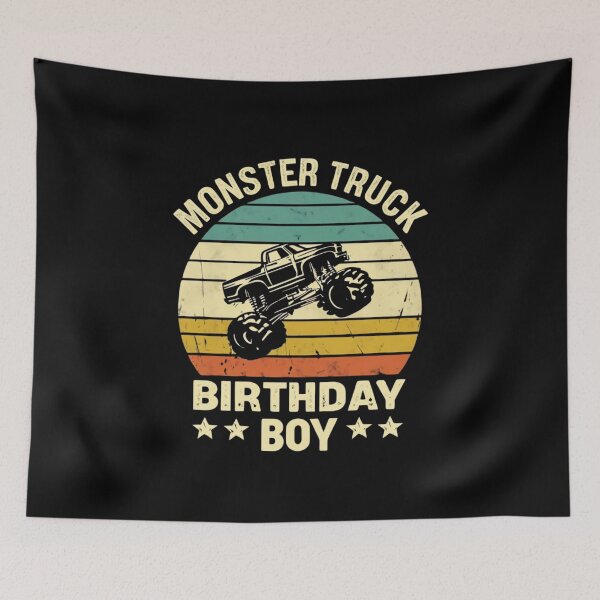 Item preview, Vintage Monster Truck Graphic with Bold "Birthday Boy" Text – Retro Off-Road Party Design designed and sold by Colorful-Garden.