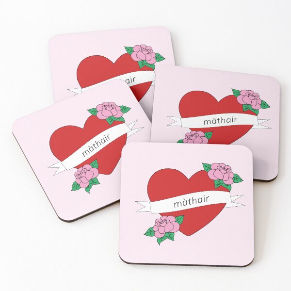 Item preview, mother (màthair is mother in Scottish Gaelic (Gàidhlig)) pink background designed and sold by Mamaidh Made.