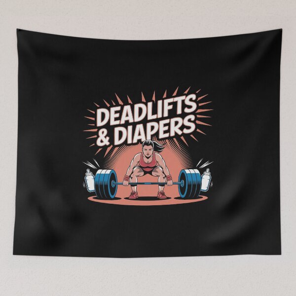 Item preview, Deadlifts & Diapers designed and sold by MagicWander.