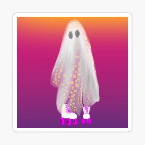 Item preview, Ghost on skates designed and sold by Onehappyhook.