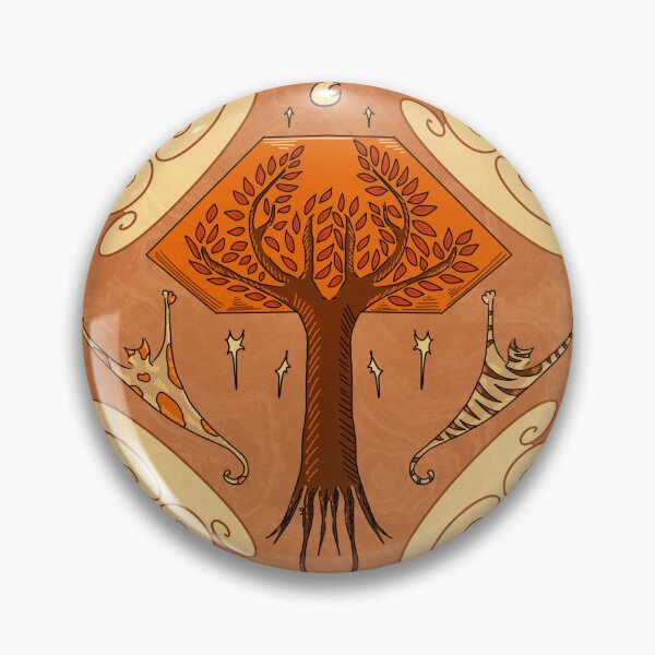 Item preview, Illustration of a geometric shaped tree with two cute cats designed and sold by Maya-Atef.