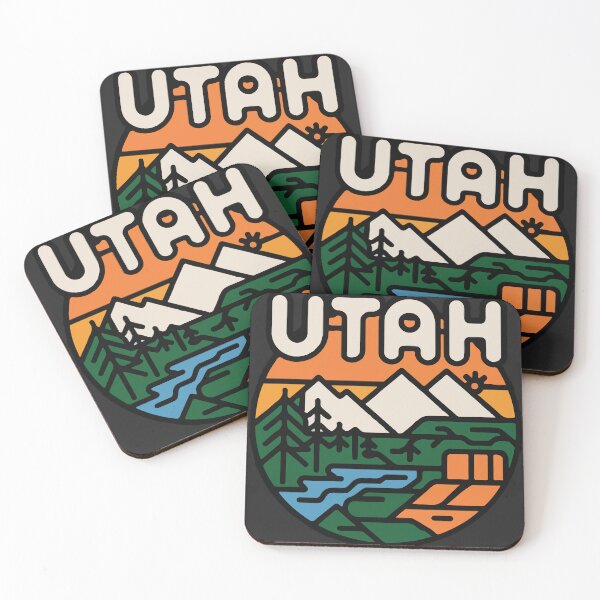 Item preview, Utah Vintage Mountain Adventure Retro Design designed and sold by -DEEWOLF-.