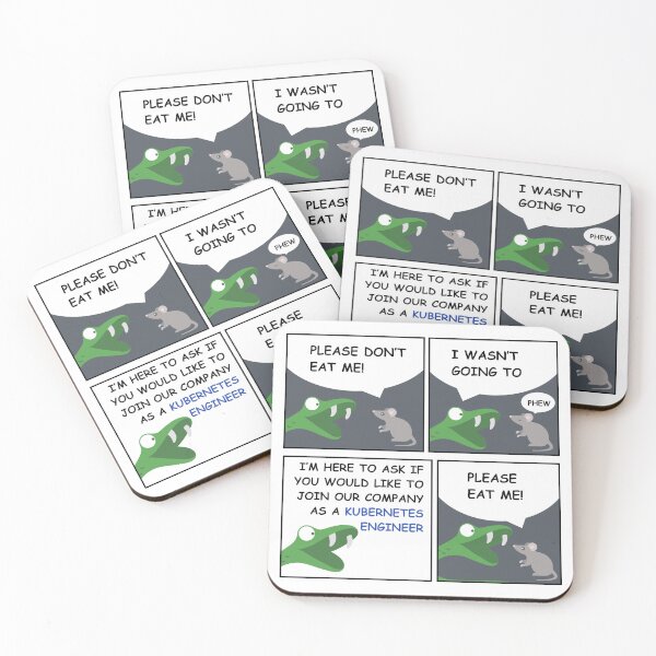 Item preview, Becoming a Kubernetes Engineer (or being eaten by a snake) designed and sold by cookieandcode.