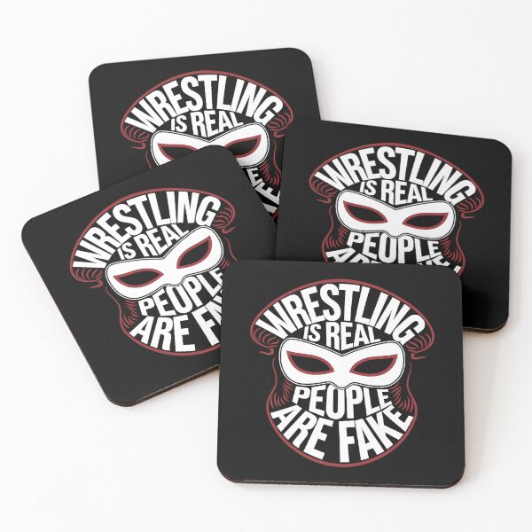 Item preview, Wrestling Is Real People Are Fake - This is the perfect gift for passionate wrestling fans, luchadores, athletes, and anyone who believes in authenticity over fake personas. designed and sold by ZyziowskyArt.