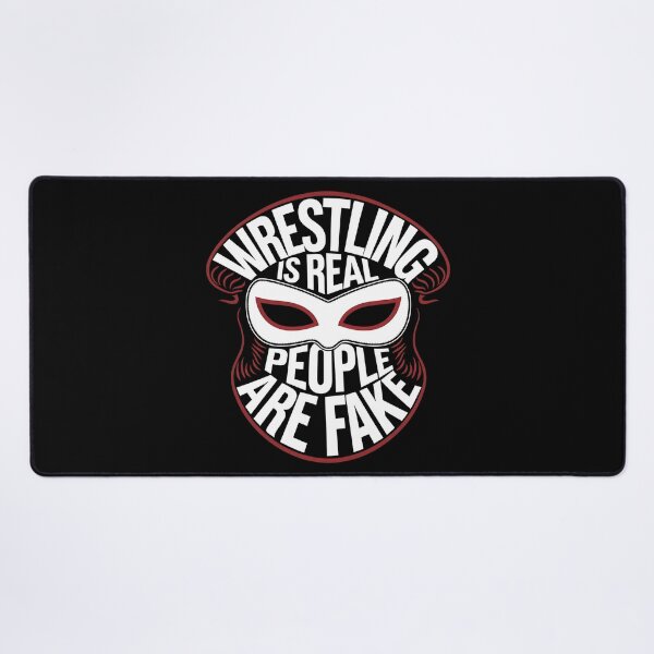 Item preview, Wrestling Is Real People Are Fake - This is the perfect gift for passionate wrestling fans, luchadores, athletes, and anyone who believes in authenticity over fake personas. designed and sold by ZyziowskyArt.