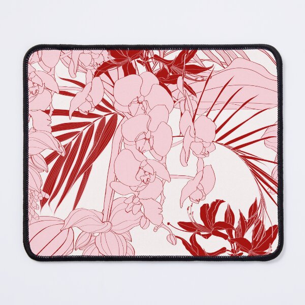 Item preview, Seamless pattern, Medinilla magnifica, orchid flowers and palm leaves. designed and sold by MatyKotiv.