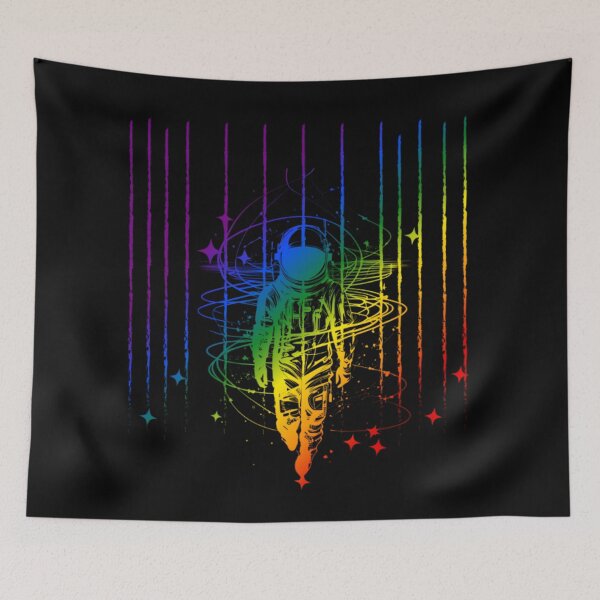 Item preview, Meteor Shower and Astronaut Graphic, Classic pride flag graphic, Perseids Meteor Shower, Universe, Astronaut, LGBTQ Graphic, Astronomy, Stars,  designed and sold by PrideBeProud.
