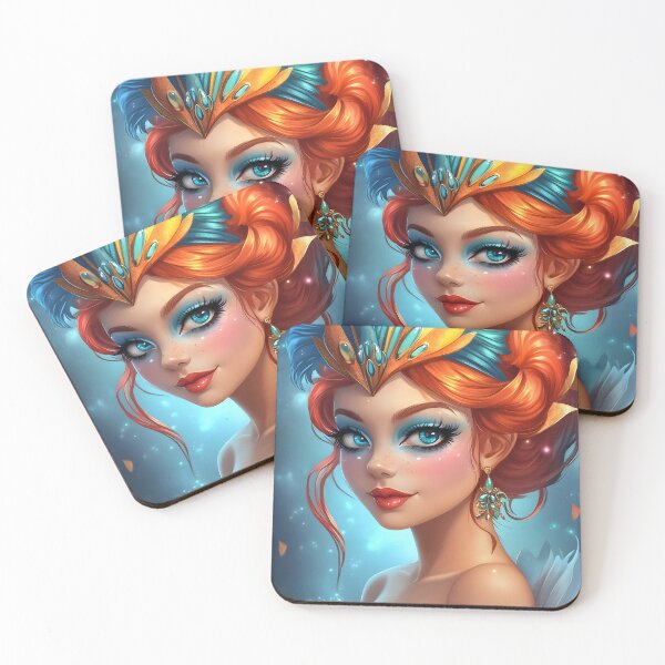 Item preview, Fantasy woman with vivid feathers and radiant charm designed and sold by Artessie.