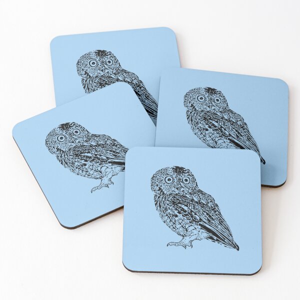 Item preview, Whiskered Screech-Owl Black Design  designed and sold by designsasstultd.