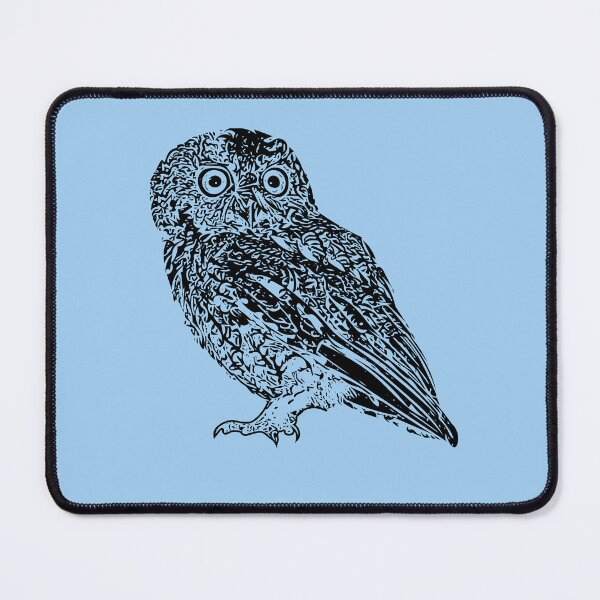 Item preview, Whiskered Screech-Owl Black Design designed and sold by designsasstultd.