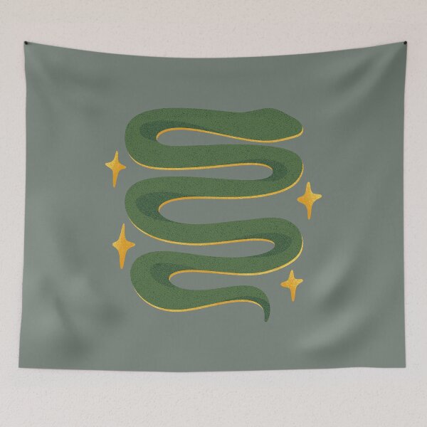 Item preview, Mystic Green Snake – Magical Illustration designed and sold by Marny Design.