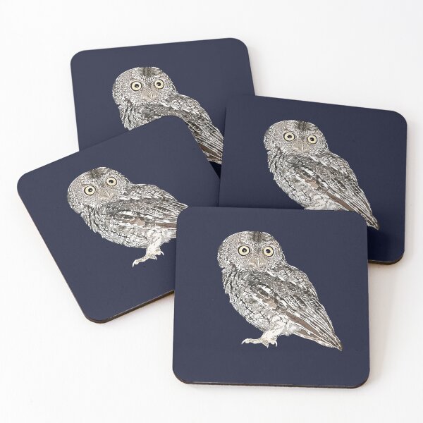 Item preview, Whiskered Screech-Owl White Alternate Design  designed and sold by designsasstultd.