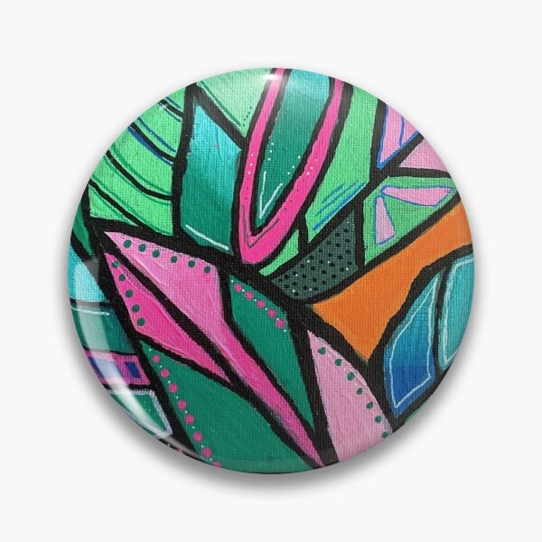Item preview, Bright abstract leaf painting  designed and sold by MindfulArtSandy.