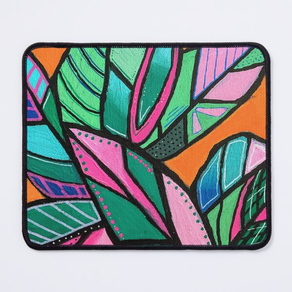 Item preview, Bright abstract leaf painting designed and sold by MindfulArtSandy.