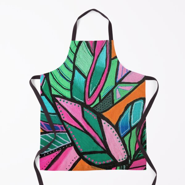 Item preview, Bright abstract leaf painting designed and sold by MindfulArtSandy.