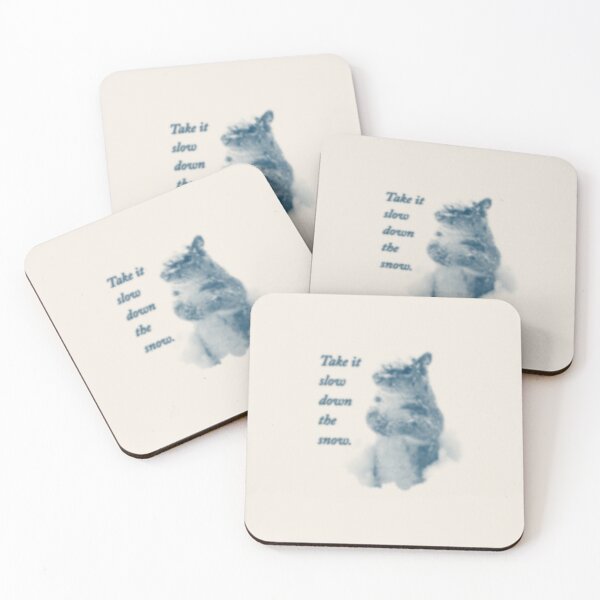 Item preview, take it slow down the snow hopecore animal motivational quote healing era designed and sold by Kyna Arts.