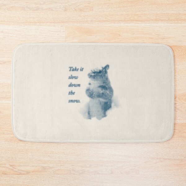 Item preview, take it slow down the snow hopecore animal motivational quote healing era designed and sold by Kyna Arts.