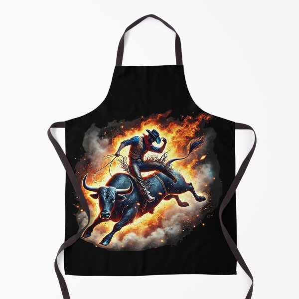 Item preview, Fiery Rodeo Bull Rider – Wild Western Adventure designed and sold by ZingZone.